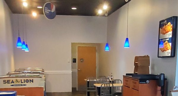 interior of restaurant after painting