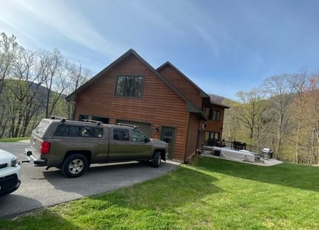 residential garage exterior before painting