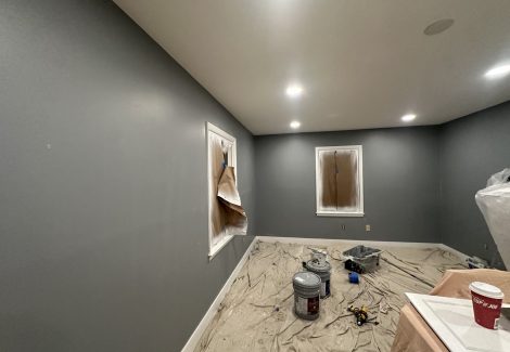 living room after painting