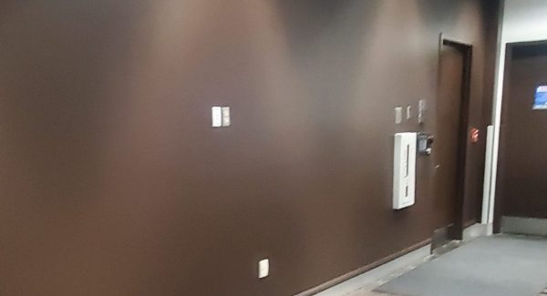 airport wall after painting
