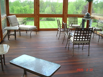Wood deck staining services by CertaPro painters in Pittsford, NY