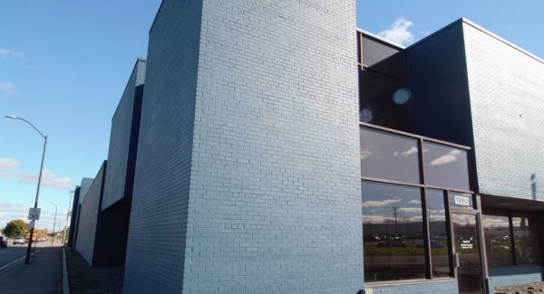 blue painted building