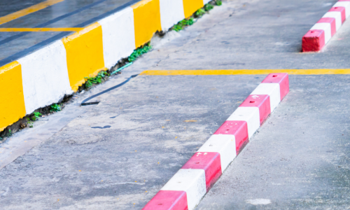 parking lot striping stock image