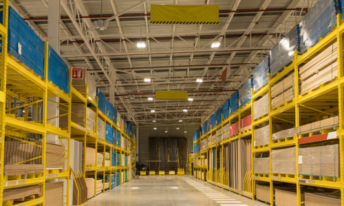 warehouse markings stock image