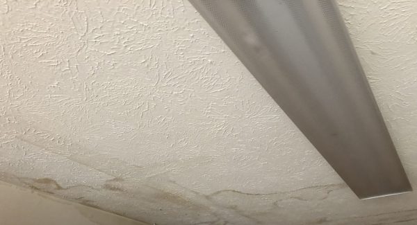 water damaged drywall