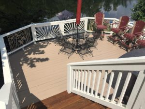 Deck stained with a solid stain in Rock Hill