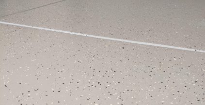 Epoxy painted garage floor