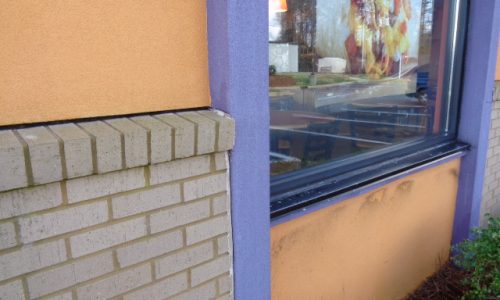 The exterior had fading and staining