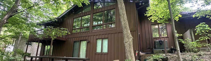 house with cedar siding