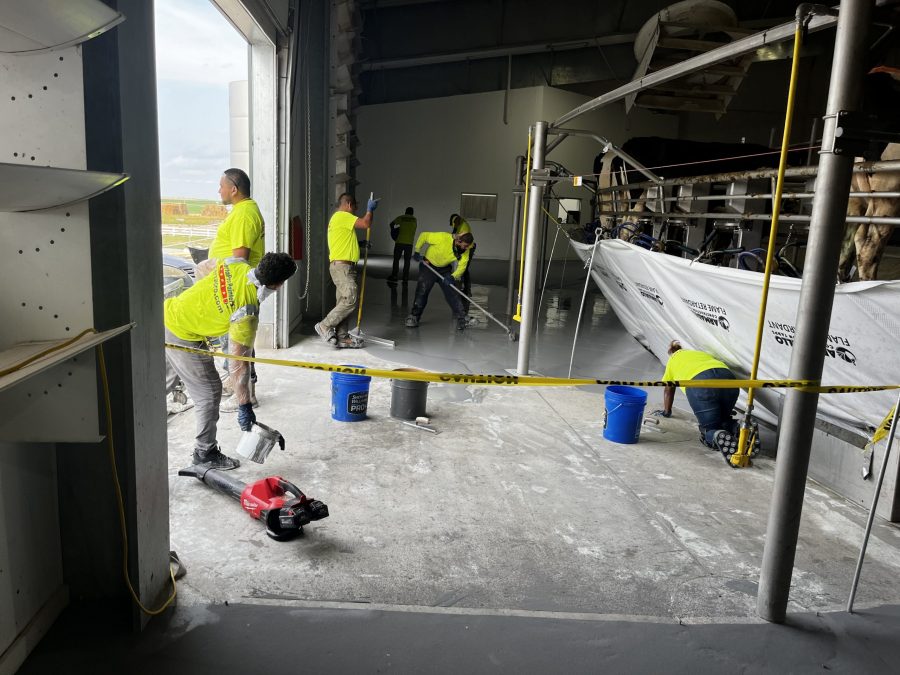 McCarty Farms Commercial Flooring Project sectioning off a portion of the floor Preview Image 11