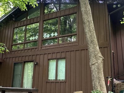 house with cedar siding