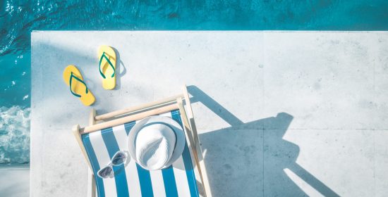 pool deck after being refinished