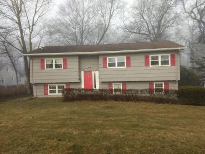 gray and pink exterior painting new city ny