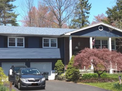 blue house exterior painting