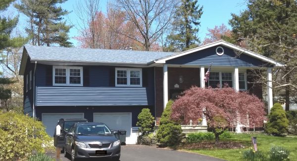 blue house exterior painting