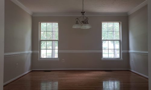 White Interior Room Paint Job
