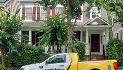 red and grey siding home