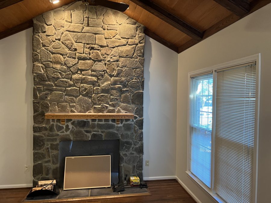 Cozy Fireplace Room Repaint