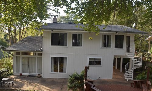 White Two Story Siding