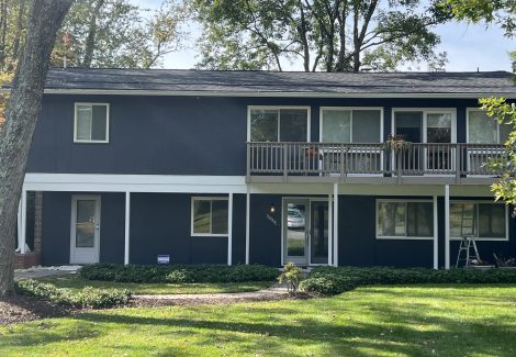 Blue & White Home Exterior