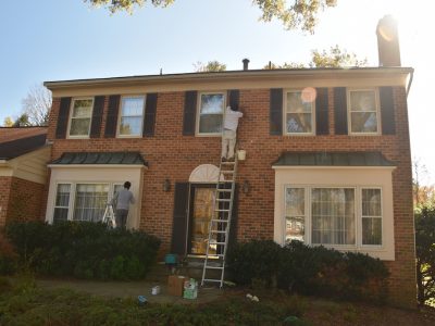 two story brick home