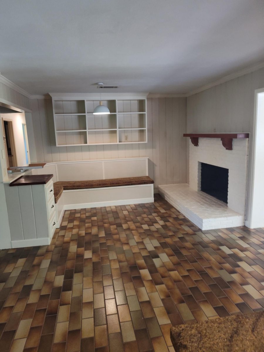 Rockwall Home Interior Full revamp Project before photo of living room with fireplace Preview Image 2