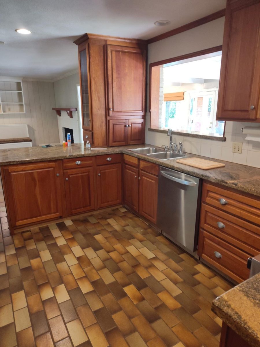 Rockwall Home Interior Full revamp Project before photo of kitchen reverse angle Preview Image 1