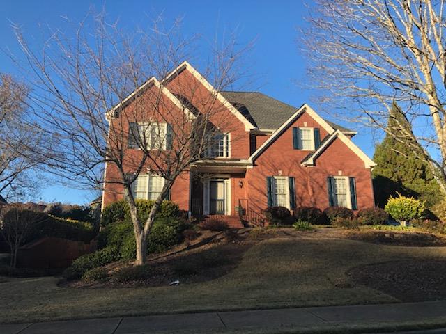 photo of repainted brick home in roswell ga
