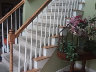 stairway that was repainted by certapro painters of roswell