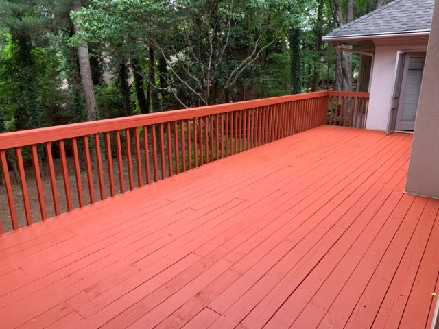 photo of stained deck in alpharetta Preview Image 6