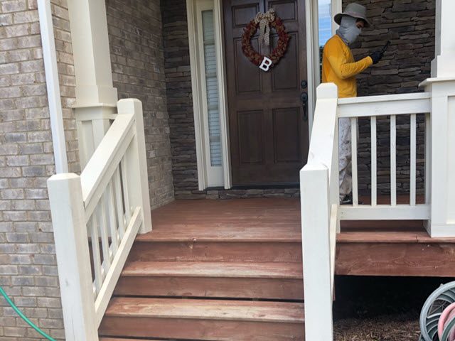 before photo of repainted front porch in roswell georgia Preview Image 1