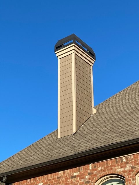 photo of resided and repainted chimney in roswell Preview Image 1