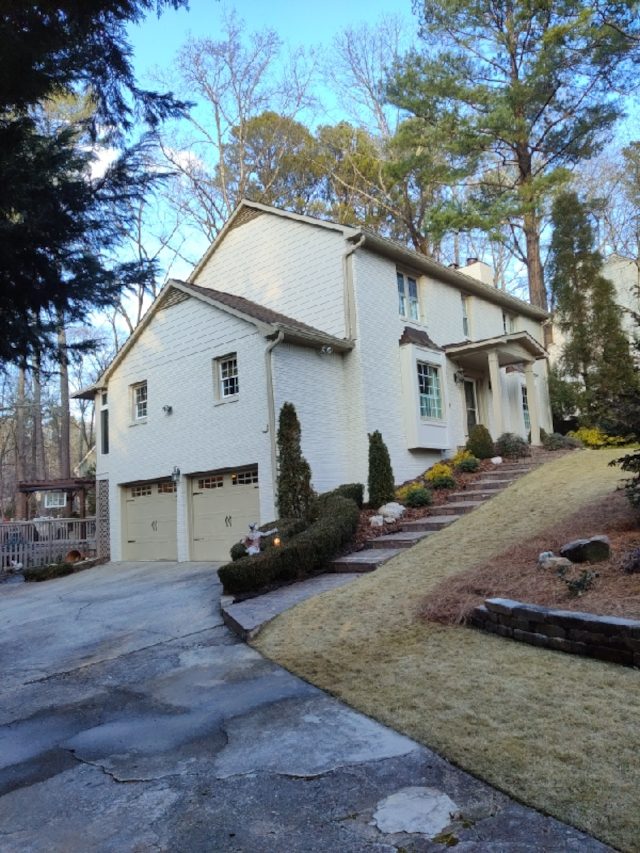 side shot of the home in marietta, georgia after it had been repainted Preview Image 3
