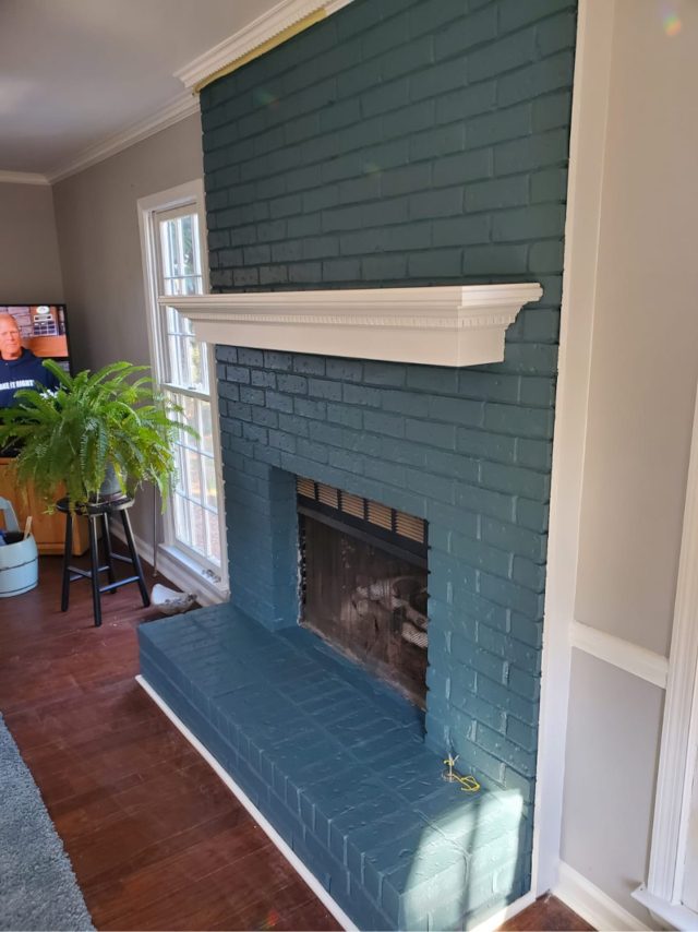 interior repainting of a house in roswell - fireplace Preview Image 2