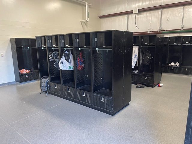 photo of roswell high school locker rooms before being repainted Preview Image 1