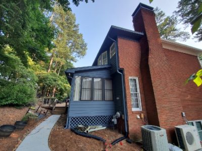 repainted rear of home in roswell ga