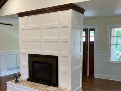 photo of repainted fireplace in roswell ga
