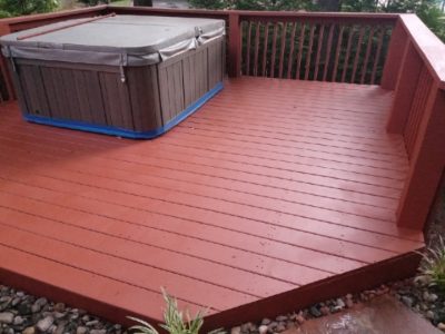deck staining project in roswell ga