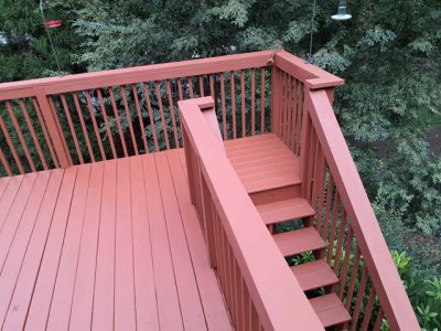 recently stained deck in roswell ga