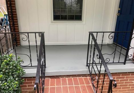 photo of stained concrete porch in marietta