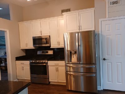 photo of repainted kitchen cabinets in roswell