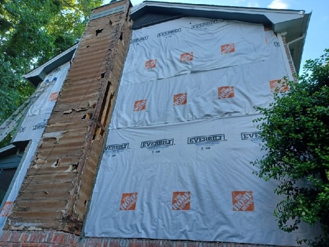 in progress photo of home in marietta getting new siding Preview Image 2