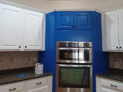 photo of repainted kitchen cabinets in roswell