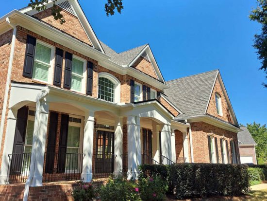 photo of repainted brick home in marietta