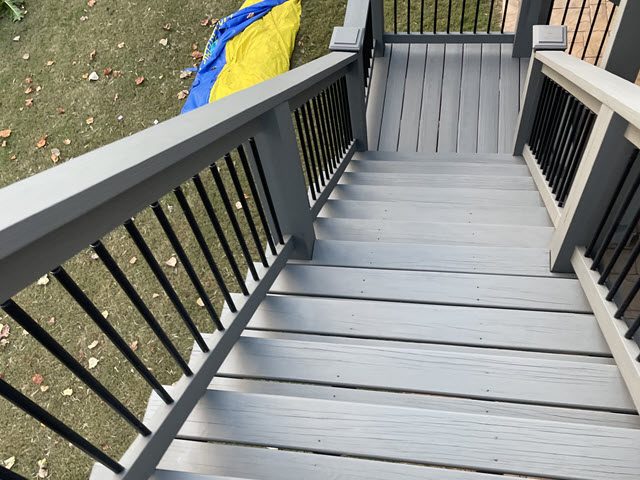 photo of repainted deck stairs in roswell Preview Image 2