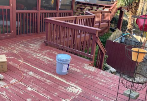 roswell outdoor area and deck repainting - after
