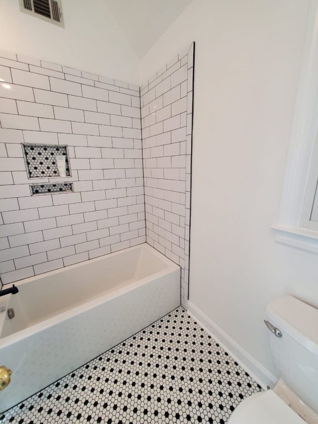 repainted wall in the bathroom of house in alpharetta, georgia Preview Image 3