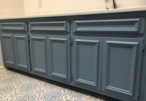 repainted cabinets in a house in alpharetta, georgia