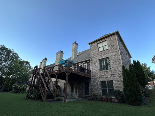 photo of repainted rear of brick home in marietta Preview Image 4