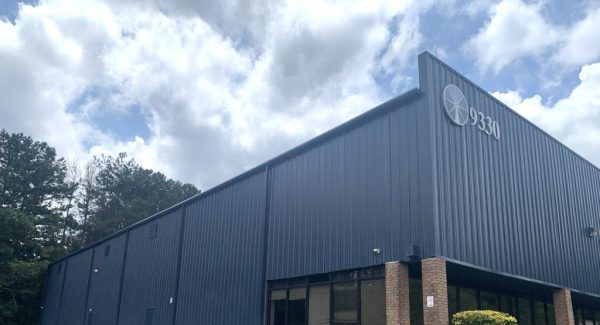 repainted metal commercial building